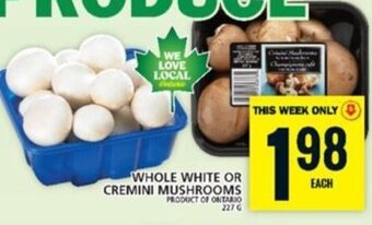 Food Basics Whole White or Cremini Mushrooms 227g offer