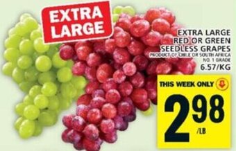Food Basics Extra Large Red or Green Seedless Grapes offer