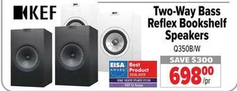 2001 Audio Video Two-way bass reflex bookshelf speakers offer