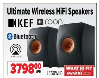 2001 Audio Video Kef ultimate wireless hifi speakers offer