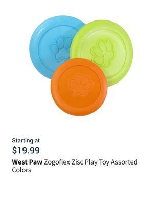 Petvalu Zogoflex zisc play toy assorted colors offer