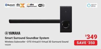 Visions Electronics Yamaha smart surround soundbar system offer