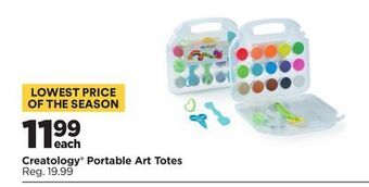 Michaels Creatology portable art totes offer