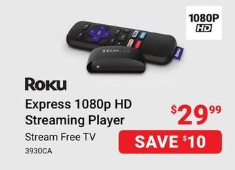 Visions Electronics Roku express 1080p hd streaming player offer