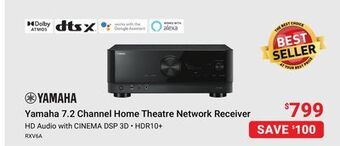 Visions Electronics Yamaha 7.2 channel home theatre network receiver offer