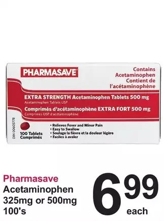 Pharmasave Pharmasave acetaminophen offer