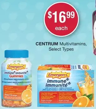 Pharmasave Centrum multivitamins offer