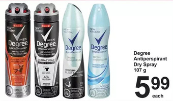 Pharmasave Degree antiperspirant dry spray offer