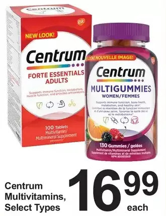 Pharmasave Centrum multivitamins offer