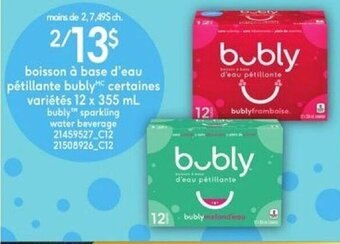 Provigo Buble Sparkling Water Beverage 12 x 355ml offer