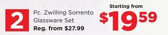 Kitchen Stuff Plus Pc. zwilling sorrento glassware set offer