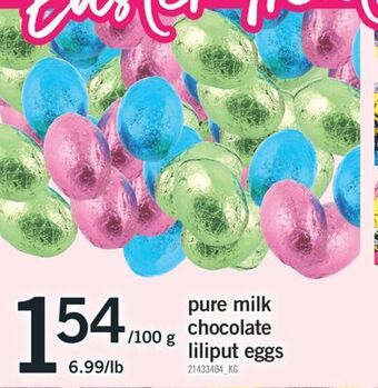 Fortinos Pure milk chocolate liliput eggs offer