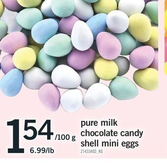Fortinos Pure milk chocolate candy shell mini eggs offer