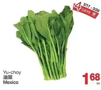 T&T Supermarket Yu-choy offer