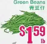 Grant's Foodmart Green beans offer