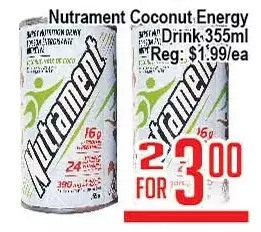Nutrament coconut energy drink