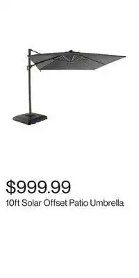 Hudson's Bay 10ft solar offset patio umbrella offer