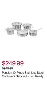 Hudson's Bay Passion 10-piece stainless steel cookware set - induction ready offer