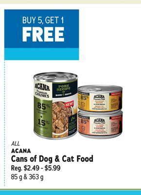 Ren’s Pets Depot Acana cans of dog & cat food offer