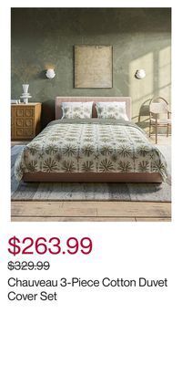 Hudson's Bay Chauveau 3-piece cotton duvet cover set offer