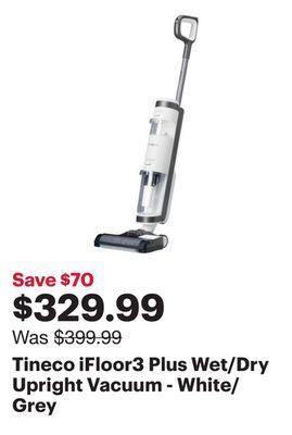 Best Buy Tineco ifloor3 plus wet/dry upright vacuum - white/grey offer