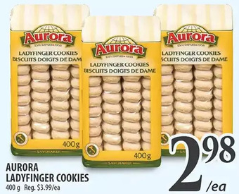 Aurora ladyfinger cookies