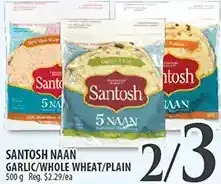 Al Premium Food Mart Santosh naan garlic/whole wheat/plain offer