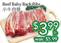 Ample Food Market Beef baby back ribs offer