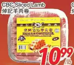 Foody World Cbc sliced lamb offer