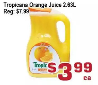 Top Food Supermarket Tropicana orange juice offer