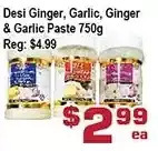 Top Food Supermarket Desi ginger, garlic, ginger & garlic paste offer