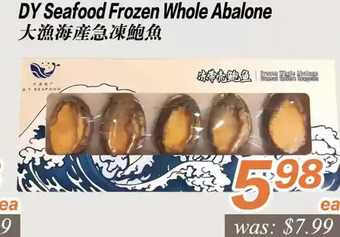 Seasons Foodmart Dy seafood frozen whole abalone offer