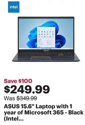 Best Buy ASUS 15.6" Laptop with 1 year of Microsoft 365 offer