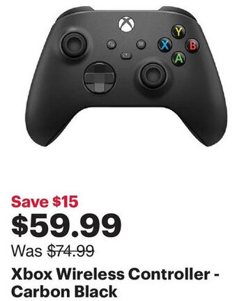 Best Buy Xbox Wireless Controller-Carbon Black offer
