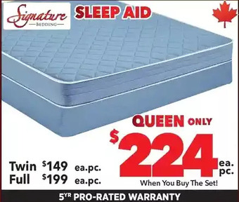 Surplus Furniture Sleep aid twin mattress set offer