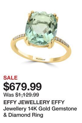 TSC Stores Effy jewellery 14k gold gemstone & diamond ring offer