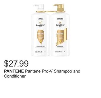 Costco Pantene pro-v shampoo and conditioner offer