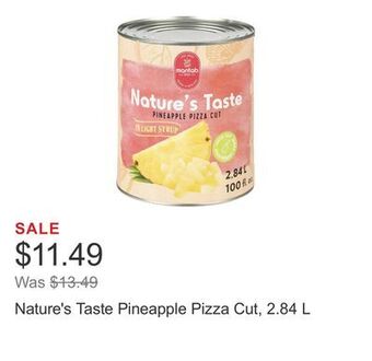 Costco Nature's taste pineapple pizza cut, 2.84 l offer