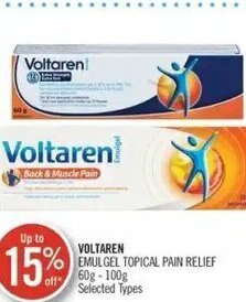 Shoppers Drug Mart Voltaren Emulgel Topical Pain Relieft offer