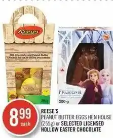 Shoppers Drug Mart Reese's Peanut Butter Eggs Hen House (255g) or Selected Licensed Hollow Easter Chocolate offer