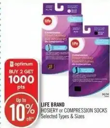 Shoppers Drug Mart Life Brand Hosiery or Compression Socks offer