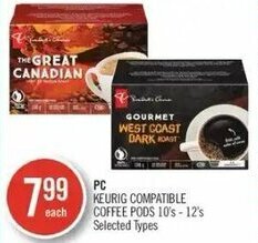 Shoppers Drug Mart PC Keurig Compatible Coffee Pods 10's-12's offer