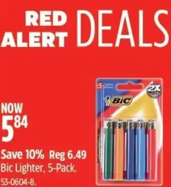 Canadian Tire BIC Lighter, 5-Pack offer