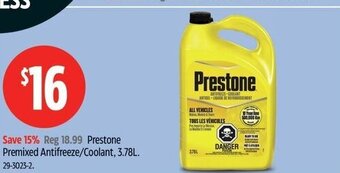 Canadian Tire Prestone Premixed Antifreeze/ Coolant, 3.78L offer