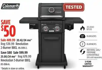 Canadian Tire Coleman Revolution 2-Burner BBQ offer