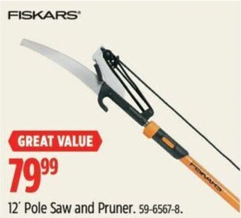 Canadian Tire Fiskars 12' Pole Saw and Pruner offer