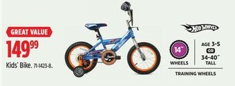 Canadian Tire Hot wheels kids' bike offer