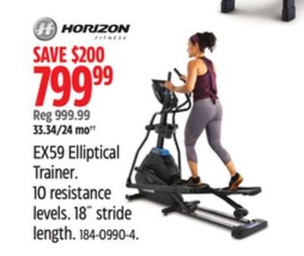Canadian Tire Horizon ex59 elliptical trainer offer
