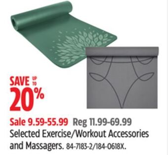 Canadian Tire Selected exercise/workout accessories and massagers offer