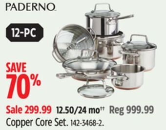 Canadian Tire Paderno copper core set offer